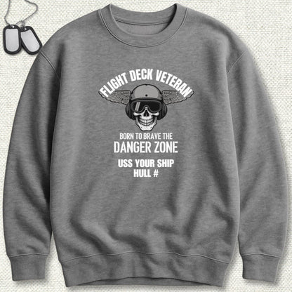 NavyHumor Sweatshirt Graphite Heather / S Flight Deck Veteran - Add Your Command Sweatshirt