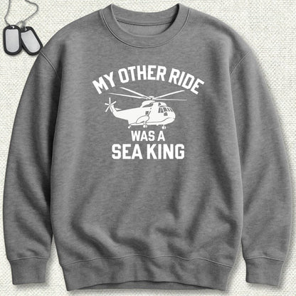 NavyHumor Sweatshirt Graphite Heather / S My Other Ride Was A Sea King Sweatshirt