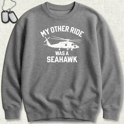 NavyHumor Sweatshirt Graphite Heather / S My Other Ride Was A Seahawk Sweatshirt