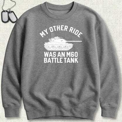 NavyHumor Sweatshirt Graphite Heather / S My Other Ride Was An M60 Sweatshirt