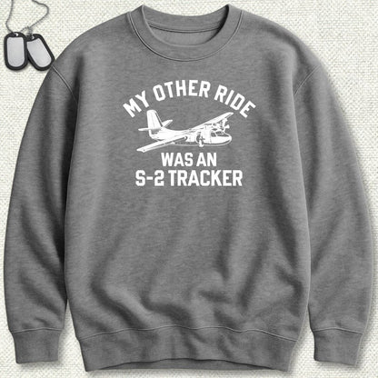NavyHumor Sweatshirt Graphite Heather / S My Other Ride Was An S-2 Tracker Sweatshirt