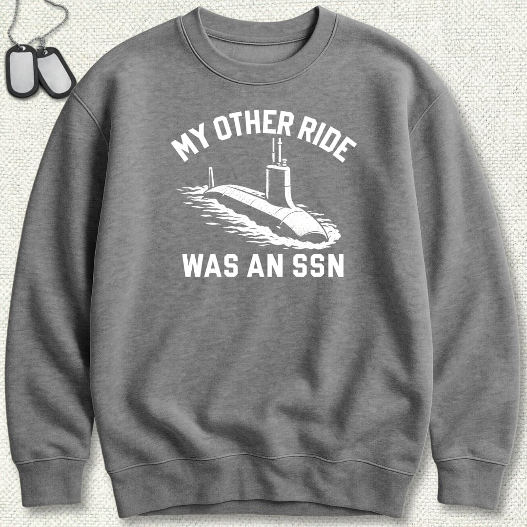 NavyHumor Sweatshirt Graphite Heather / S My Other Ride Was An SSN Sweatshirt