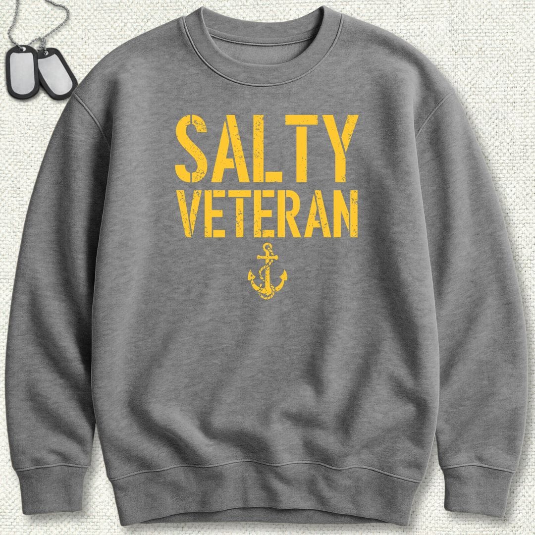NavyHumor Sweatshirt Graphite Heather / S Salty Veteran Sweatshirt
