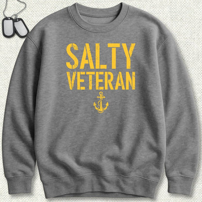 NavyHumor Sweatshirt Graphite Heather / S Salty Veteran Sweatshirt