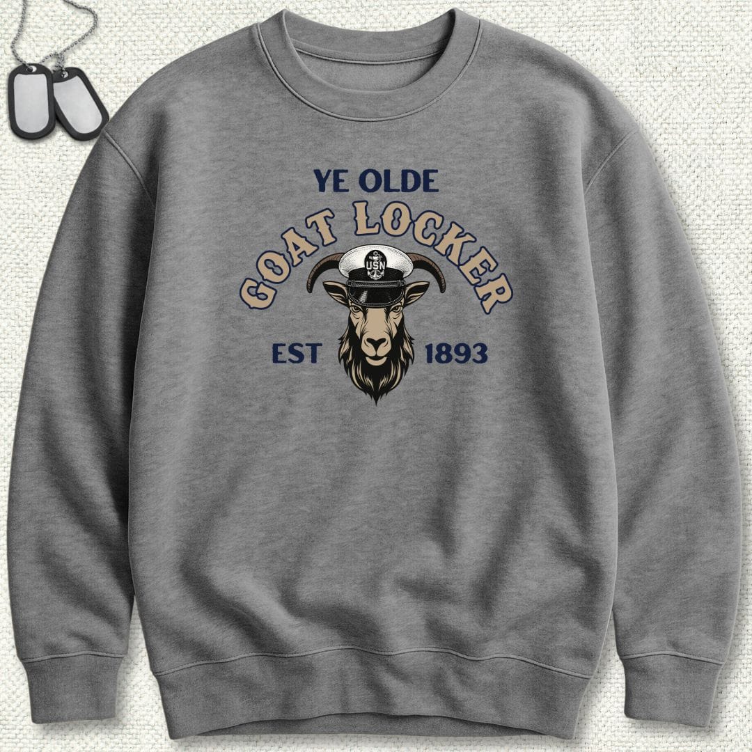 NavyHumor Sweatshirt Graphite Heather / S Ye Olde Goat Locker Sweatshirt