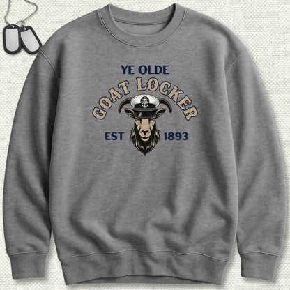 NavyHumor Sweatshirt Graphite Heather / S Ye Olde Goat Locker Sweatshirt