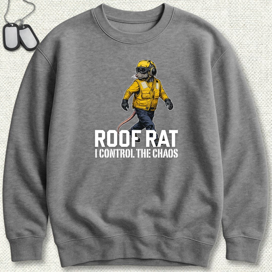 NavyHumor Sweatshirt Graphite Heather / S Yellow Roof Rat Sweatshirt