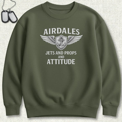 NavyHumor Sweatshirt Military Green / S Airdales Attitude Sweatshirt