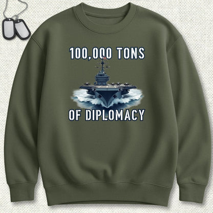 NavyHumor Sweatshirt Military Green / S Carrier Diplomacy Sweatshirt