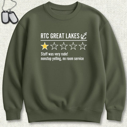 NavyHumor Sweatshirt Military Green / S Great Lakes Review Sweatshirt