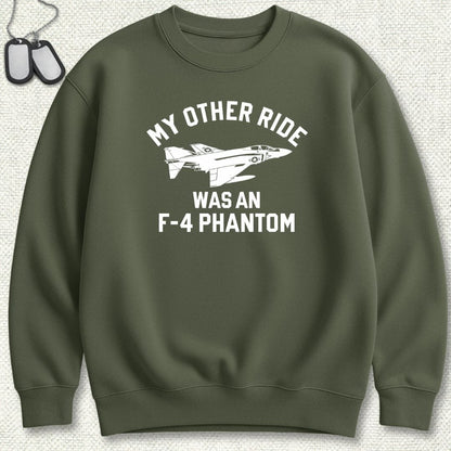 NavyHumor Sweatshirt Military Green / S My Other Ride Was An F-4 Phantom Sweatshirt