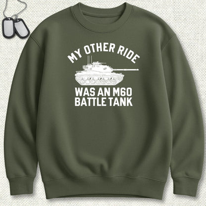 NavyHumor Sweatshirt Military Green / S My Other Ride Was An M60 Sweatshirt