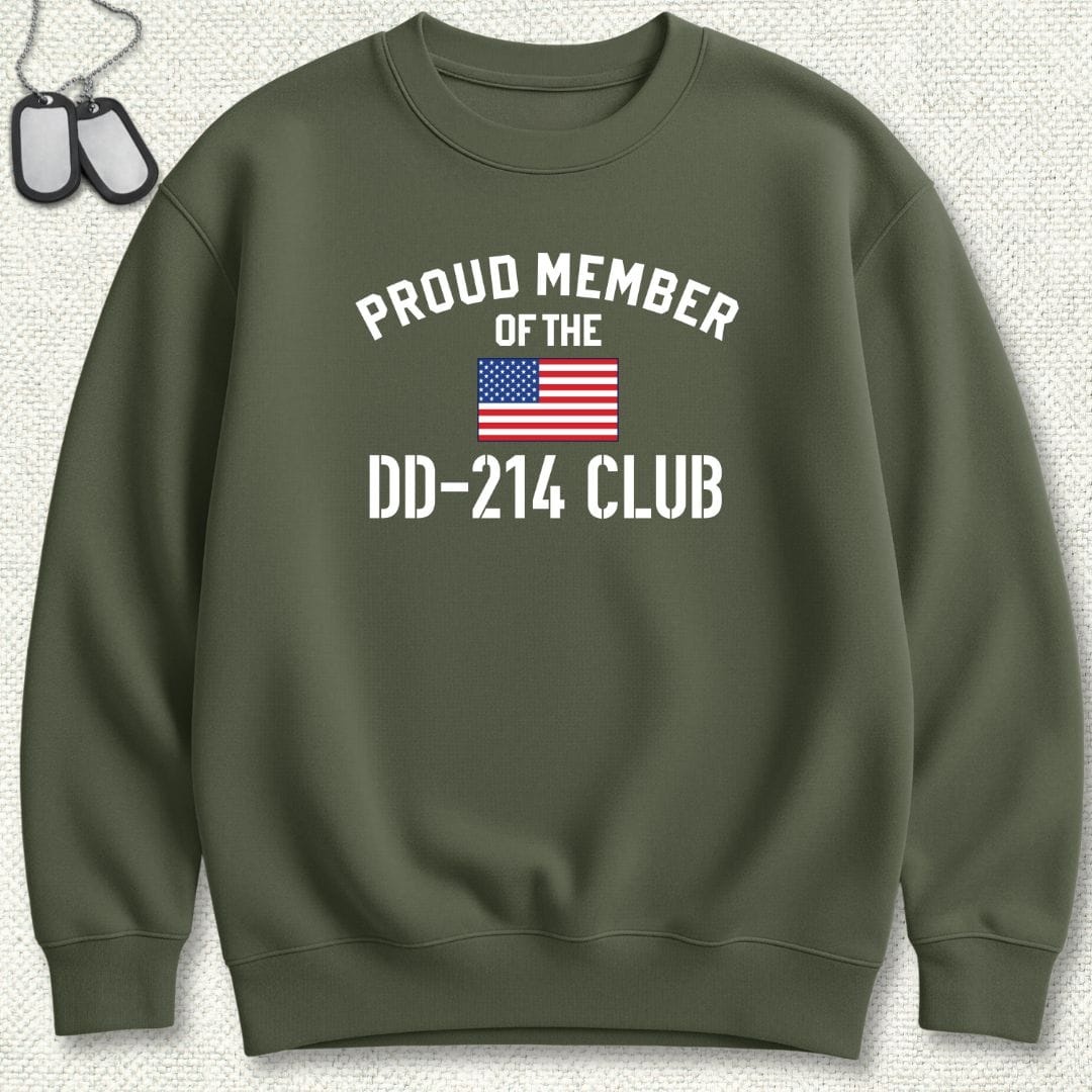 NavyHumor Sweatshirt Military Green / S Proud Member of the DD-214 Club Sweatshirt