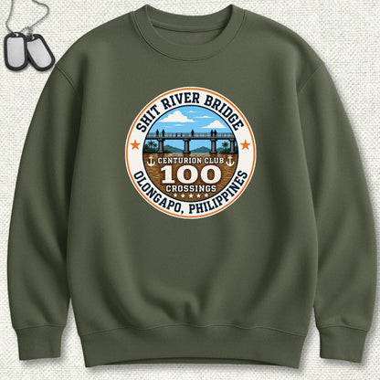 NavyHumor Sweatshirt Military Green / S Shit River Bridge Centurion Sweatshirt