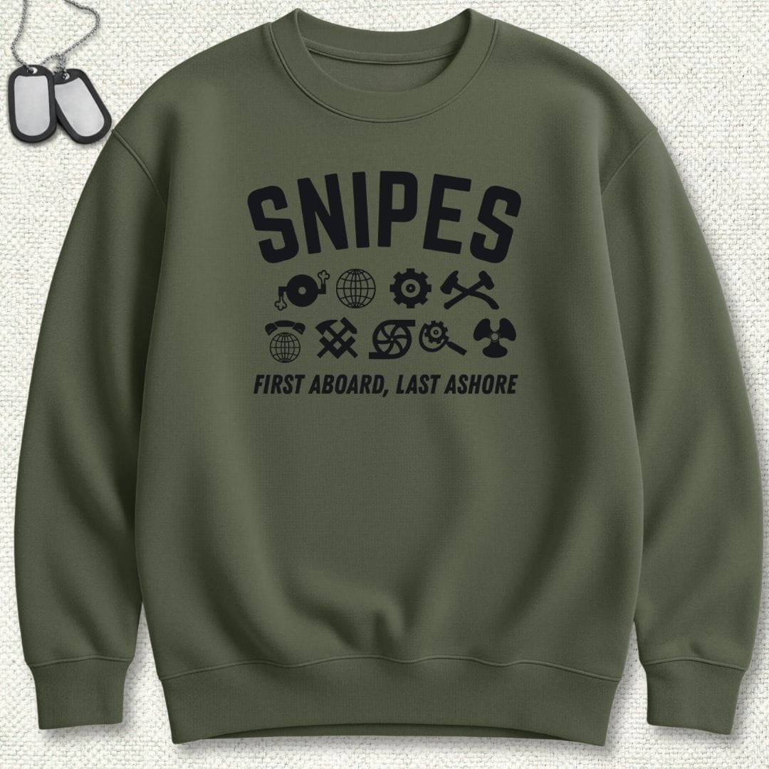 NavyHumor Sweatshirt Military Green / S Snipes - First Aboard Sweatshirt