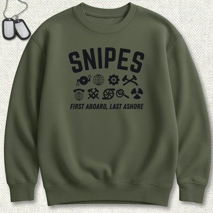 NavyHumor Sweatshirt Military Green / S Snipes - First Aboard Sweatshirt