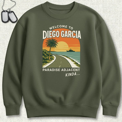 NavyHumor Sweatshirt Military Green / S Welcome to Diego Garcia Sweatshirt