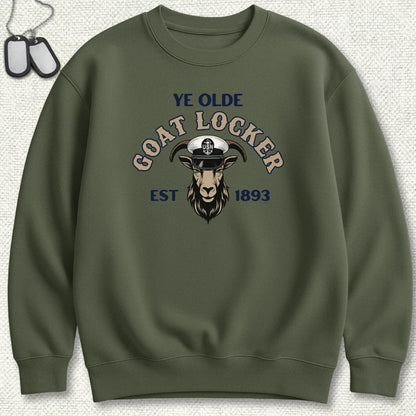 NavyHumor Sweatshirt Military Green / S Ye Olde Goat Locker Sweatshirt