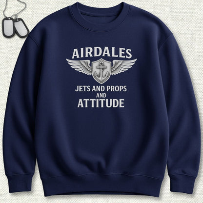 NavyHumor Sweatshirt Navy / S Airdales Attitude Sweatshirt