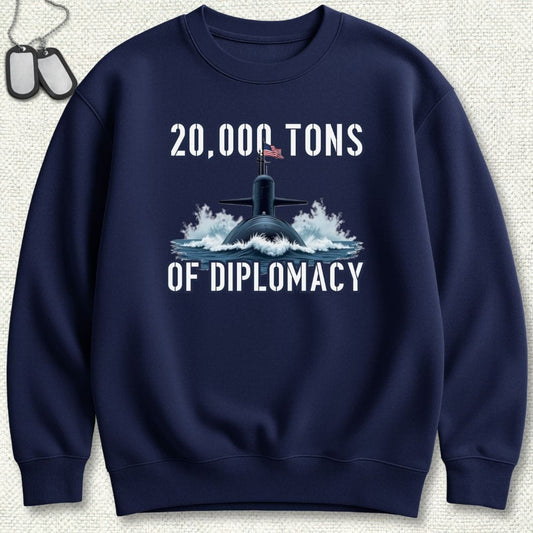 NavyHumor Sweatshirt Navy / S Ballistic Diplomacy Sweatshirt