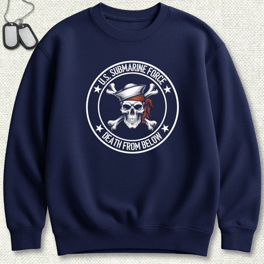 NavyHumor Sweatshirt Navy / S Death From Below Sweatshirt