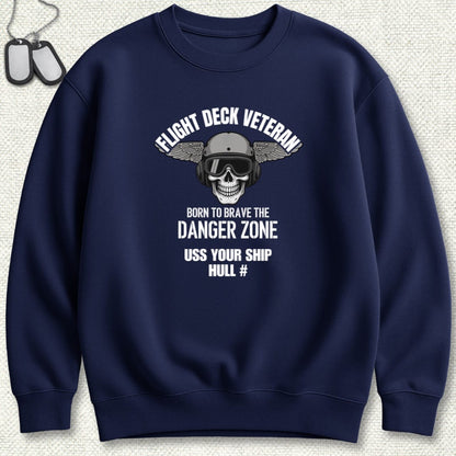 NavyHumor Sweatshirt Navy / S Flight Deck Veteran - Add Your Command Sweatshirt