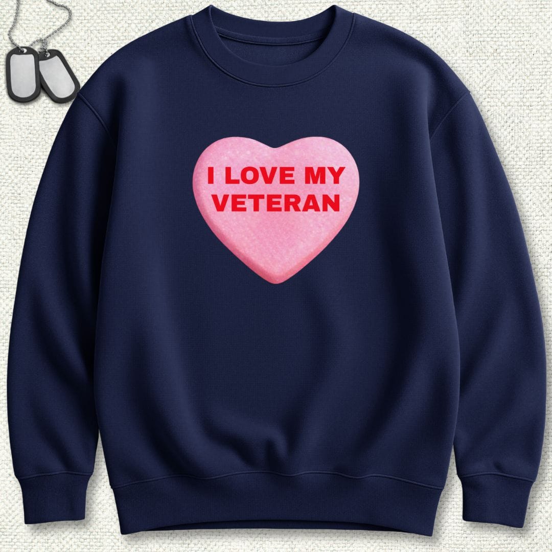 NavyHumor Sweatshirt Navy / S I Love My Veteran Sweatshirt