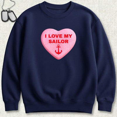 Love My Sailor Candy Heart Sweatshirt