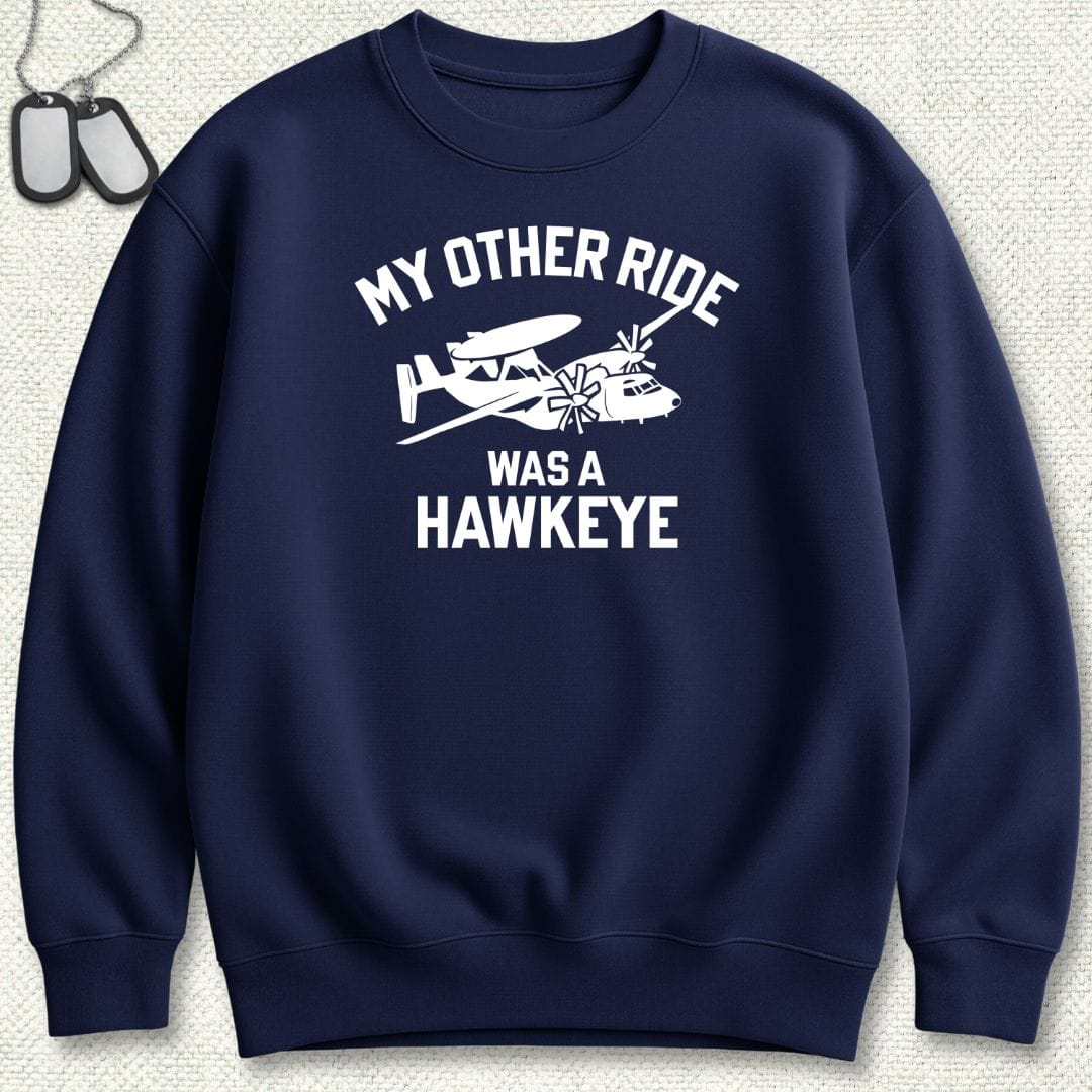 NavyHumor Sweatshirt Navy / S My Other Ride Was A Hawkeye Sweatshirt