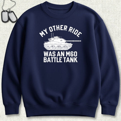 NavyHumor Sweatshirt Navy / S My Other Ride Was An M60 Sweatshirt