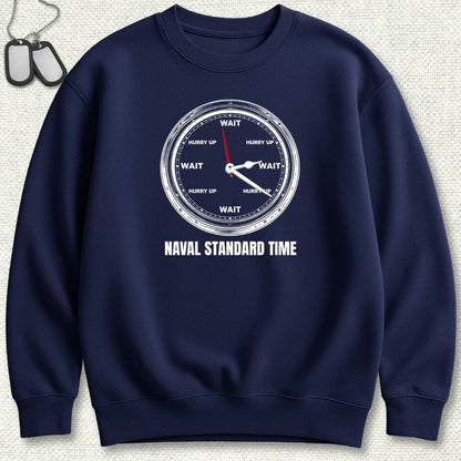 NavyHumor Sweatshirt Navy / S Naval Standard Time Sweatshirt