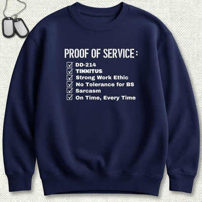 Proof Of Service Checklist Sweatshirt