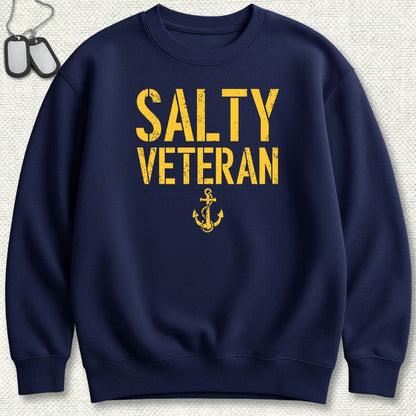 NavyHumor Sweatshirt Navy / S Salty Veteran Sweatshirt