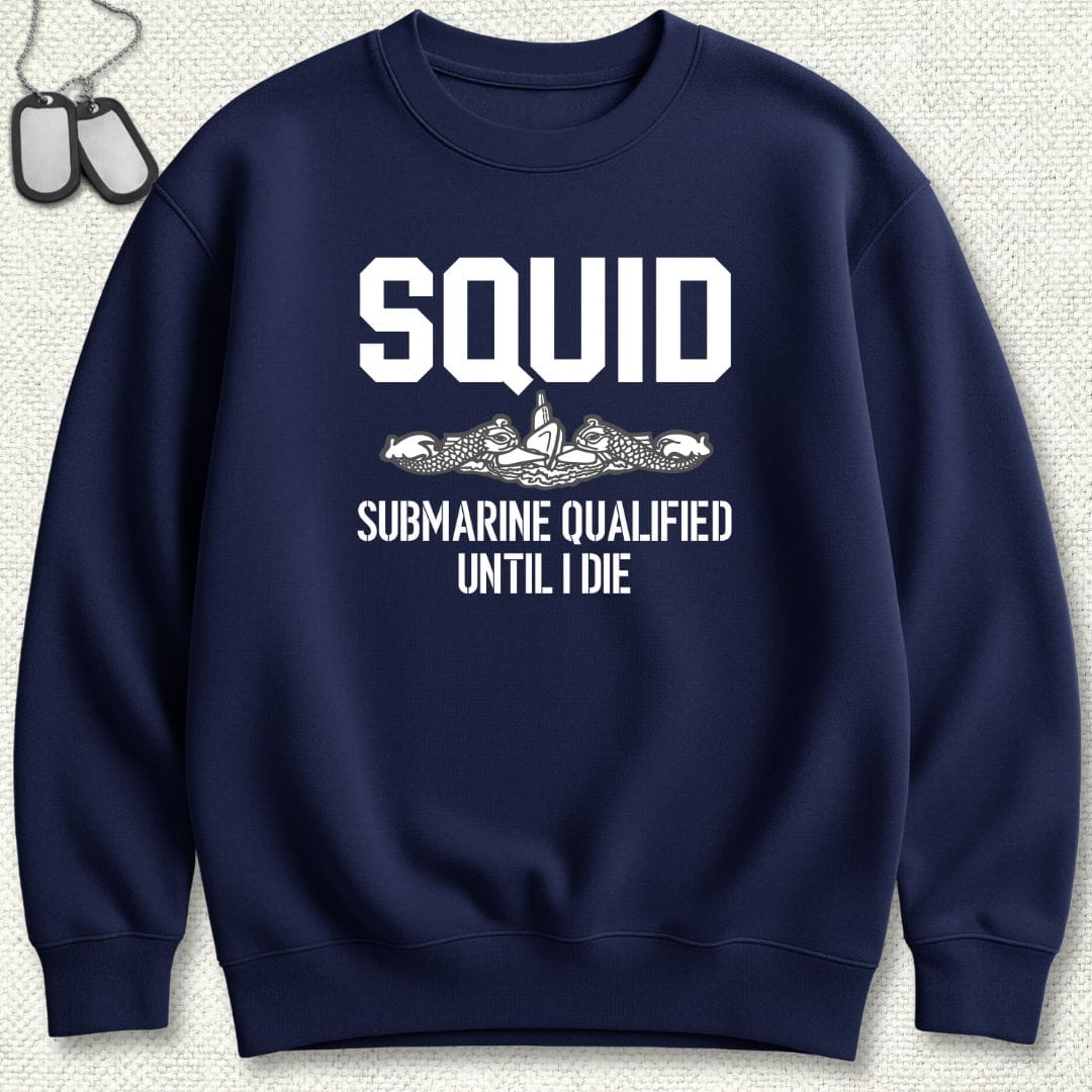 NavyHumor Sweatshirt Navy / S SQUID - Submarine Qualified Sweatshirt