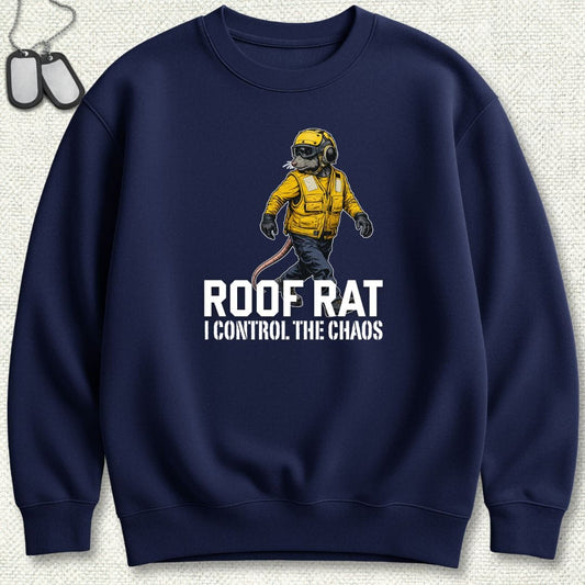 NavyHumor Sweatshirt Navy / S Yellow Roof Rat Sweatshirt