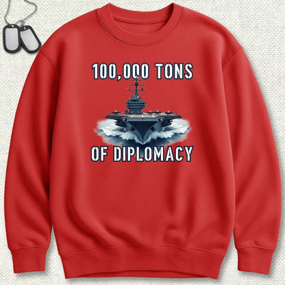 NavyHumor Sweatshirt Red / S Carrier Diplomacy Sweatshirt
