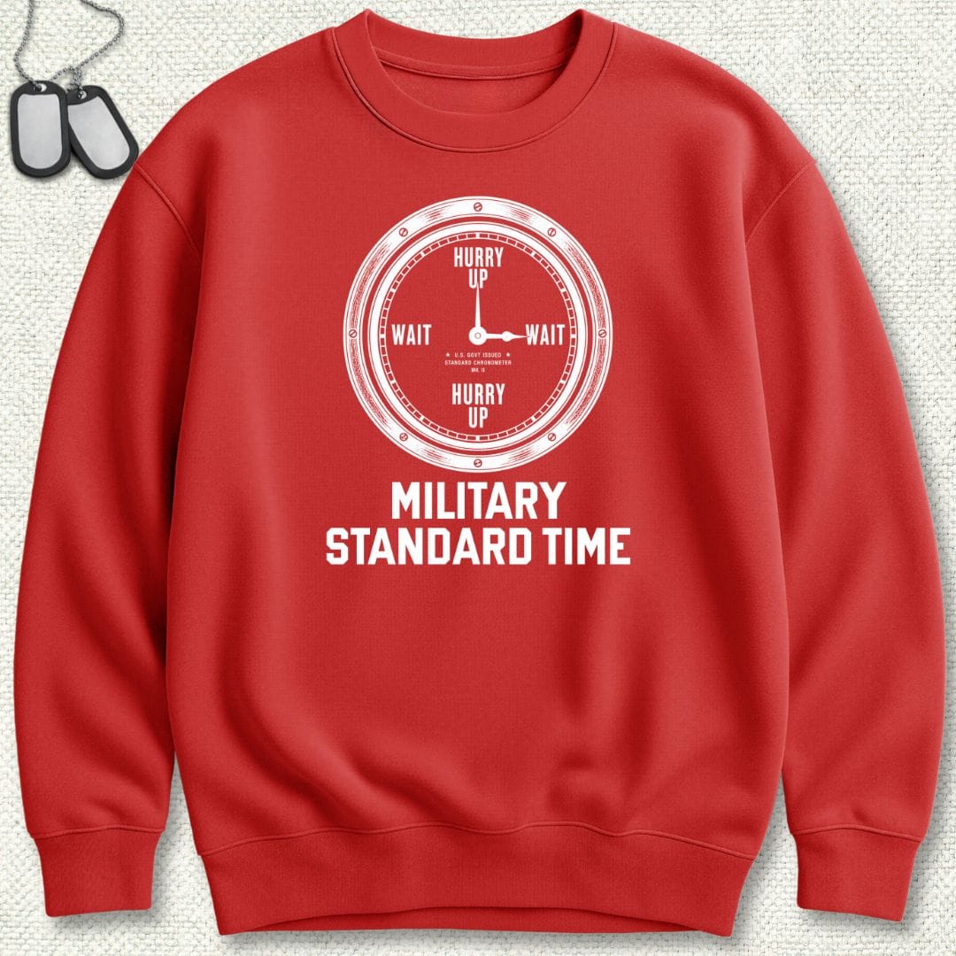 NavyHumor Sweatshirt Red / S Military Standard Time Sweatshirt
