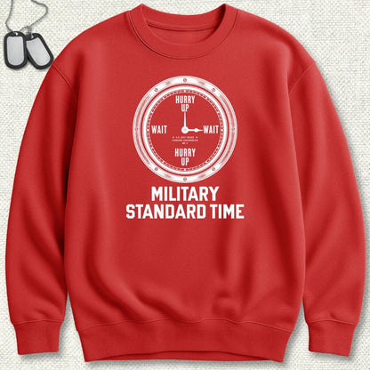 NavyHumor Sweatshirt Red / S Military Standard Time Sweatshirt