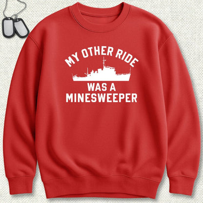NavyHumor Sweatshirt Red / S My Other Ride Was A Minesweeper Sweatshirt
