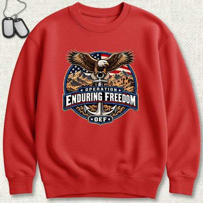 NavyHumor Sweatshirt Red / S Operation Enduring Freedom Sweatshirt
