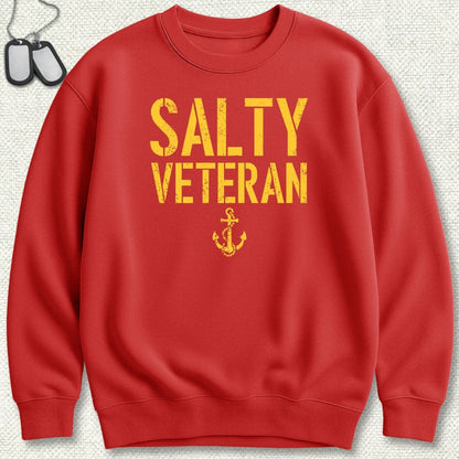 NavyHumor Sweatshirt Red / S Salty Veteran Sweatshirt