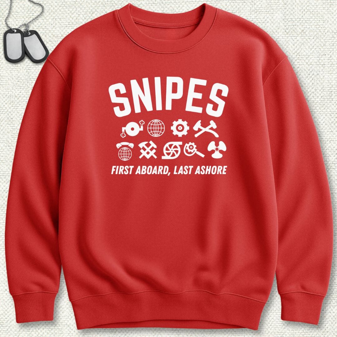 NavyHumor Sweatshirt Red / S Snipes - First Aboard Sweatshirt