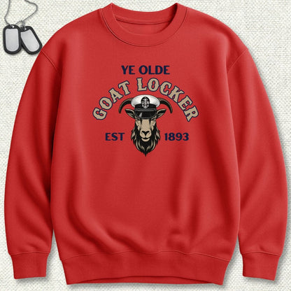NavyHumor Sweatshirt Red / S Ye Olde Goat Locker Sweatshirt