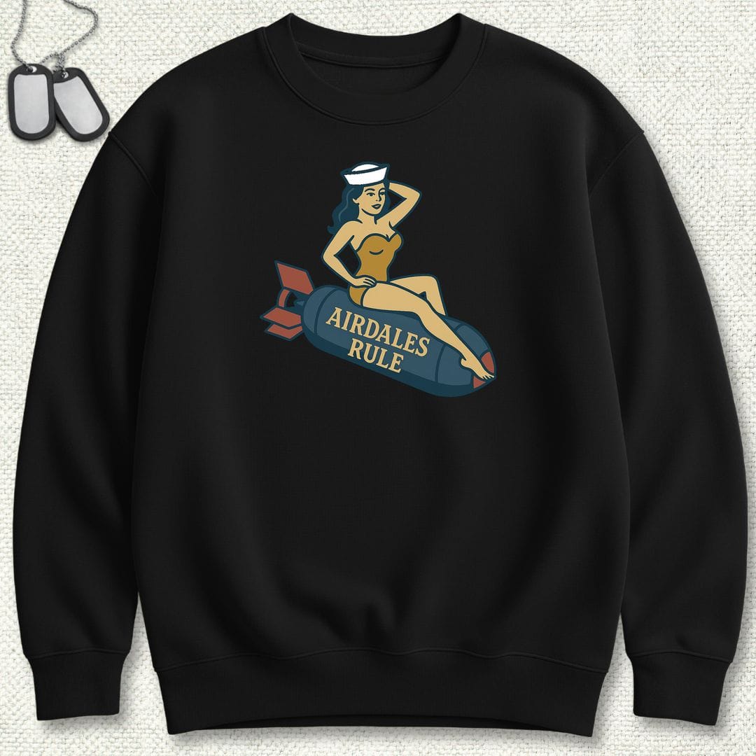 NavyHumor Sweatshirt S / Black Airdales Rule Tattoo Sweatshirt
