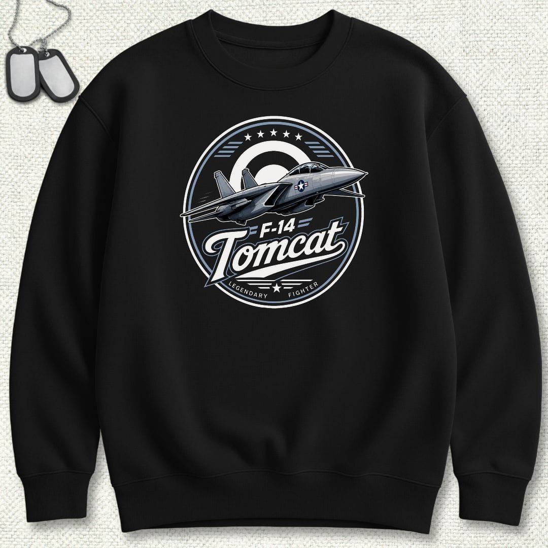 NavyHumor Sweatshirt S / Black F-14 Tomcat - Legendary Fighter Sweatshirt