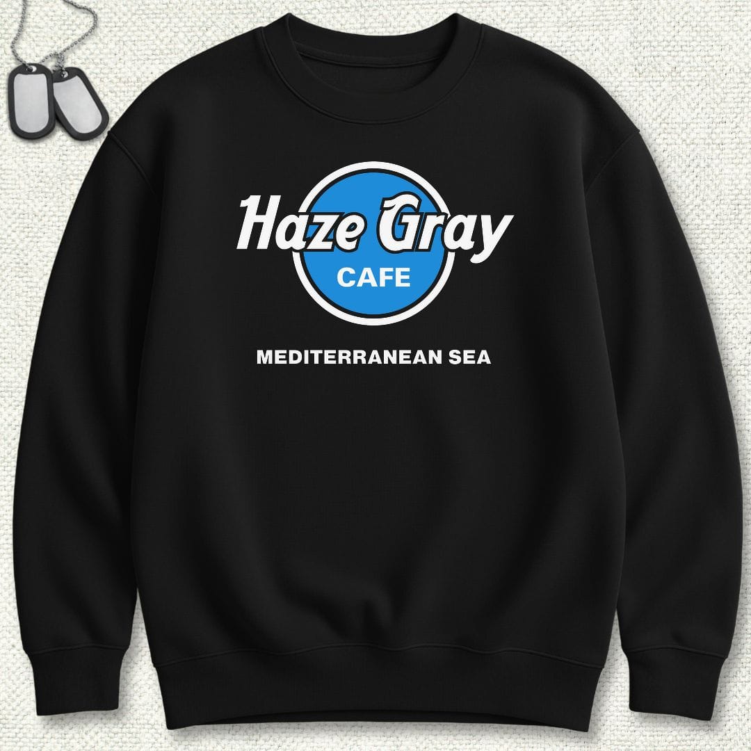 NavyHumor Sweatshirt S / Black Haze Gray Cafe - Mediterranean Sea Sweatshirt