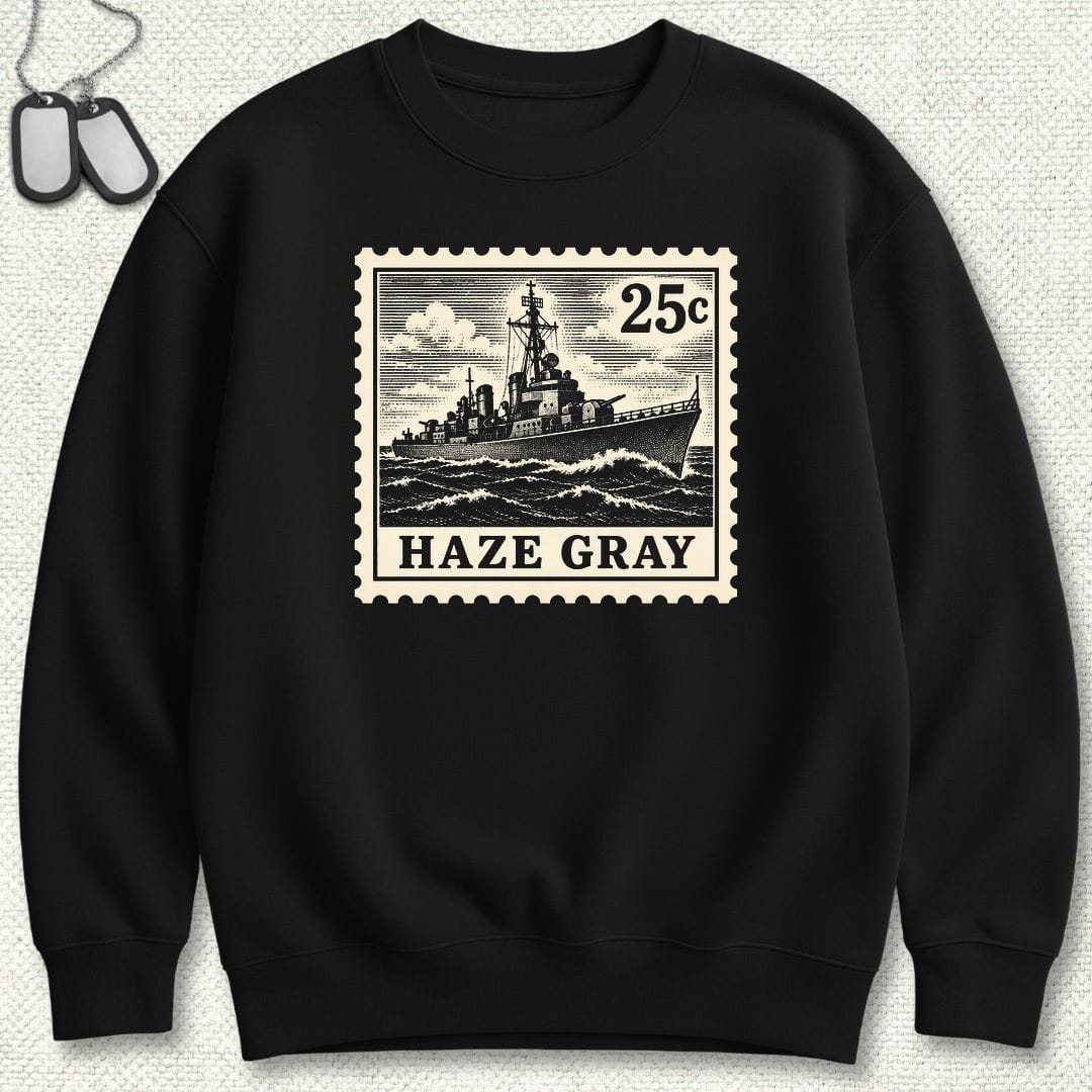 NavyHumor Sweatshirt S / Black Haze Gray Stamp Sweatshirt