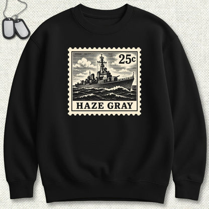 NavyHumor Sweatshirt S / Black Haze Gray Stamp Sweatshirt