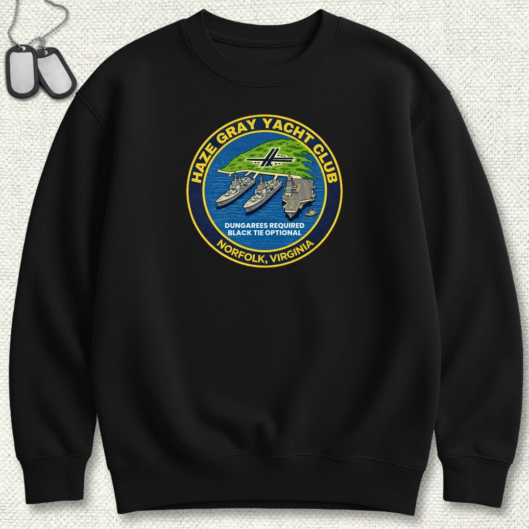 NavyHumor Sweatshirt S / Black Haze Gray Yacht Club - Norfolk Sweatshirt