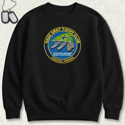 NavyHumor Sweatshirt S / Black Haze Gray Yacht Club - Norfolk Sweatshirt